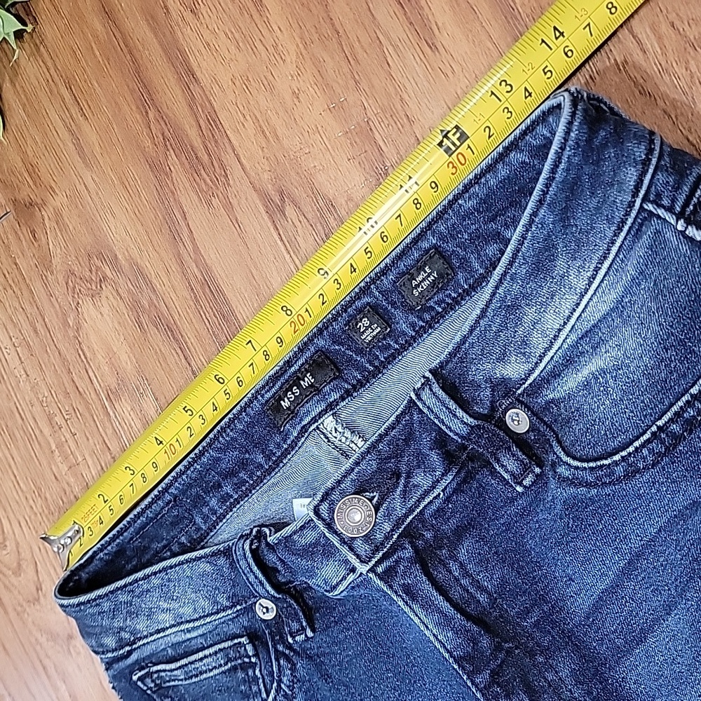 Miss Me Dark Blue Skinny Jeans with Floral Embroidery - Picture 8 of 14